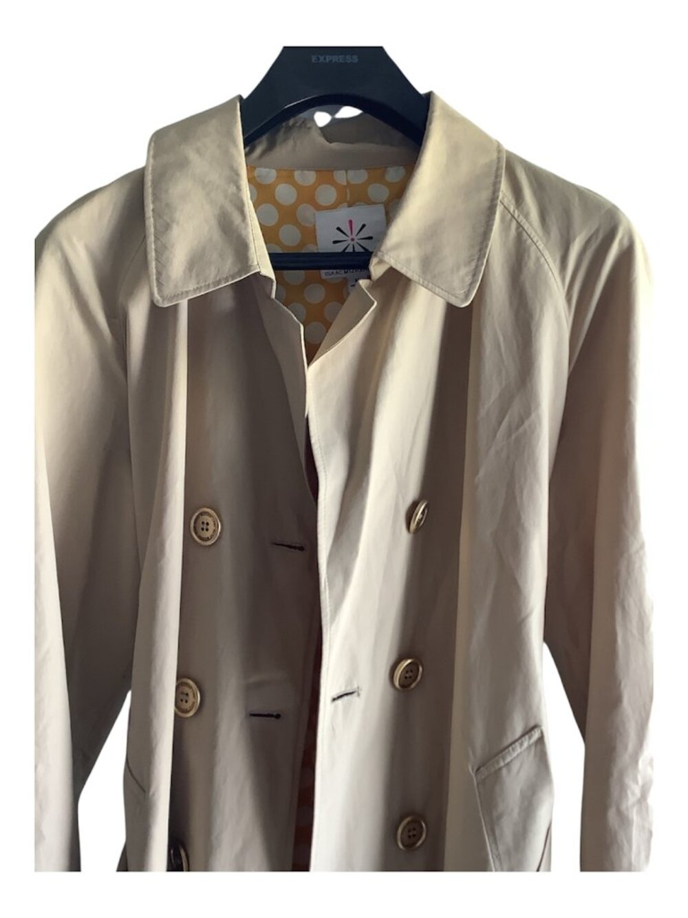Isaac Mizrahi Women's Tan Belted Lightweight Trench Coat Size M (250)